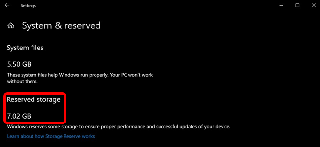 Como Desativar O Armazenamento Reservado No Windows 10 Mais Geek