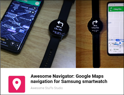 O aplicativo Awesome Navigator na Samsung Store.