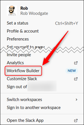 Clique em “Workflow Builder”.