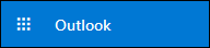 A moderna barra azul do Outlook