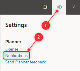 As opções de configuração do planejador.