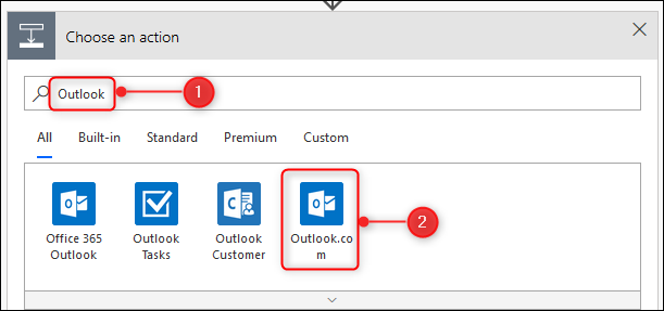 Procure Outlook e selecione Outlook.com