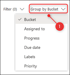 A opção "Group by Bucket".