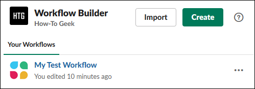 O painel "Workflow Builder".