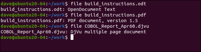 arquivo build_instructions.odt em uma janela de terminal.