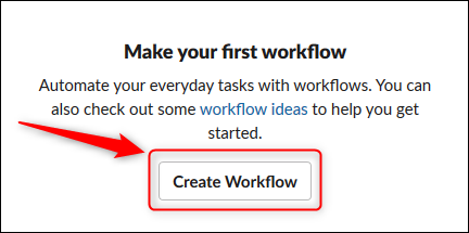 Clique em "Criar fluxo de trabalho".