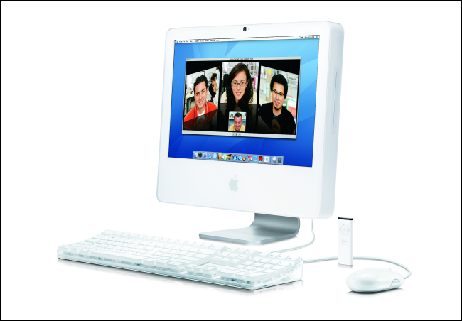 Um Apple iMac do início de 2006 com uma CPU Intel.