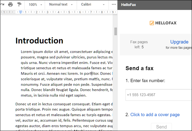 Add-on HelloFax