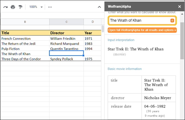 WolframAlpha Screenshot