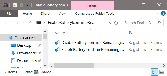 ZIP descompactado do hack do Registro