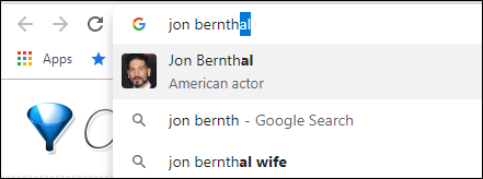 Miniatura da imagem da sugestão de pesquisa da barra de endereço do Chrome