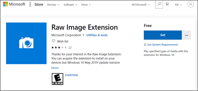 Logotipo da extensão de imagem RAW