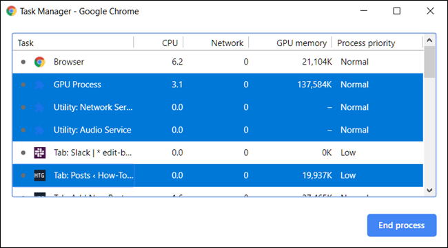 Selecione vários itens com Shift ou Ctrl.