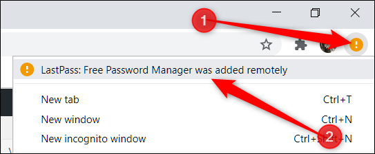 Clique na notificação que aparece quando você abre o Chrome em sua área de trabalho e, em seguida, clique no prompt na parte superior.