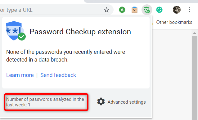 Após a instalação da extensão, sempre que você inserir uma senha online, ela a analisará em relação ao banco de dados de senhas comprometidas.