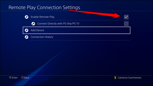 Configurações de conexão do PS4 Remote Play