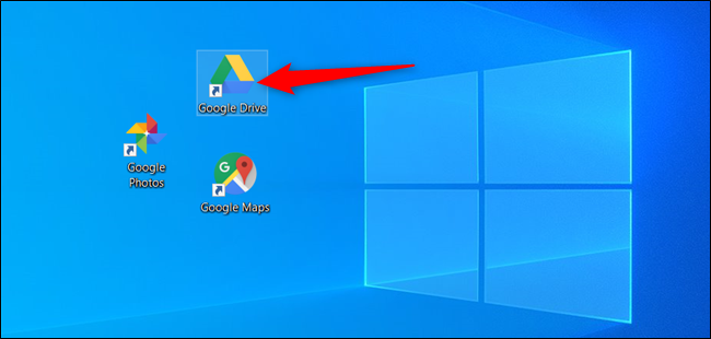 Clique duas vezes no ícone do Google Drive.