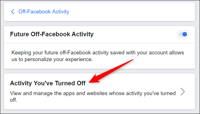 Clique em "Atividade que você desativou".