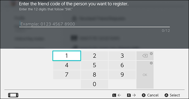 Nintendo Switch pesquisar código de amigo