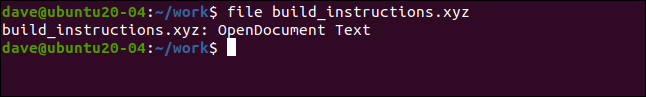 arquivo build_instructions.xyz em uma janela de terminal.