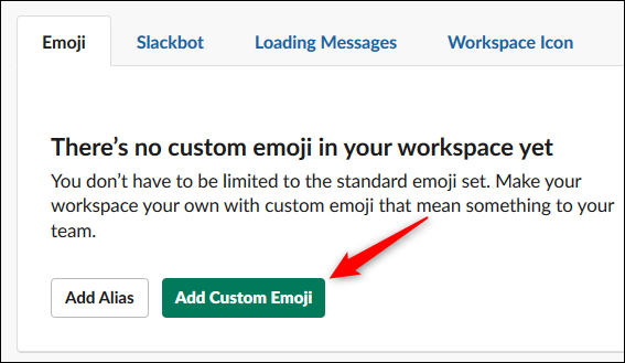 O botão "Adicionar Emoji Personalizado".
