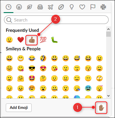 O painel de emoji mostrando o novo tom de pele padrão