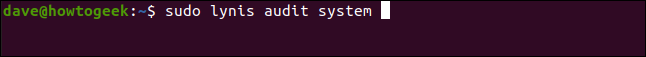 sistema de auditoria sudo lynis em uma janela de terminal.