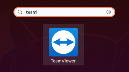 O ícone TeamViewer no GNOME.