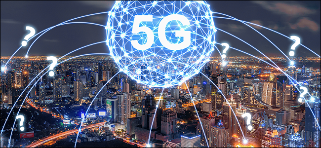 Uma rede 5G envolvendo uma cidade