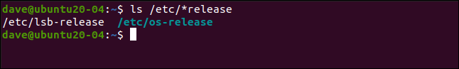 ls / etc / * release em uma janela de terminal.