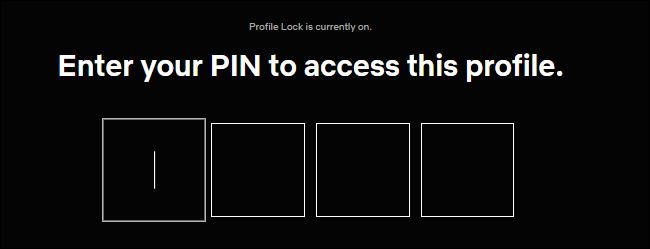 Inserindo um PIN para bloqueio de perfil no Netflix