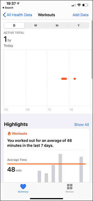 guia de exercícios do app saúde da apple