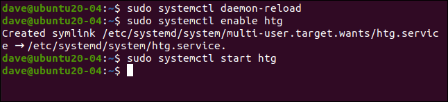 sudo systemctl daemon-reload em uma janela de terminal