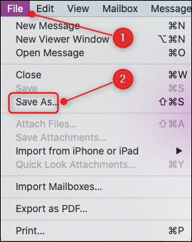 Arquivo da Apple> opção Salvar como.