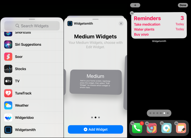 Adicionando widget Widgetsmith