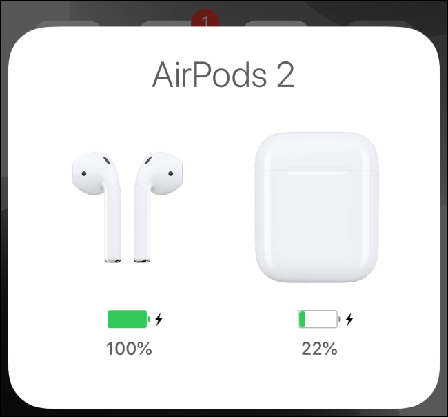 Painel de conexão AirPods mostrando informações da bateria no iPhone