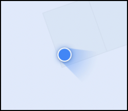 A localização de um dispositivo Android no Google Maps, com uma bússola calibrada