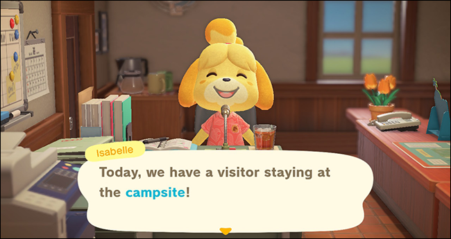 Parque de campismo Animal Crossing New Horizons isabelle