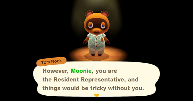 Representante residente da Animal Crossing New Horizons