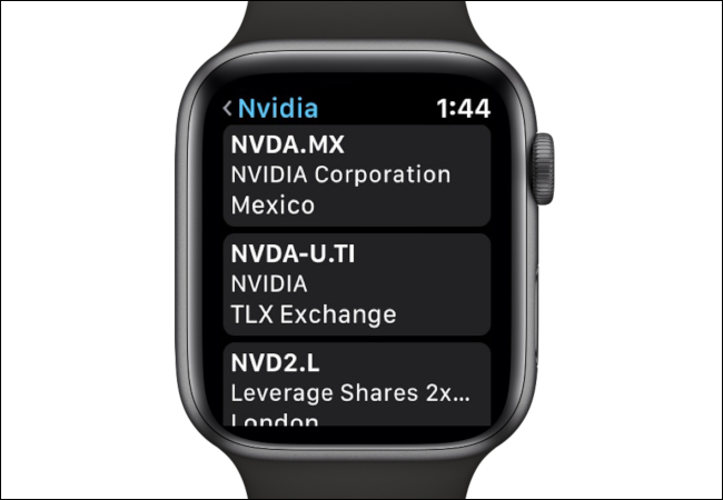 Apple Watch Stock da Nvidia
