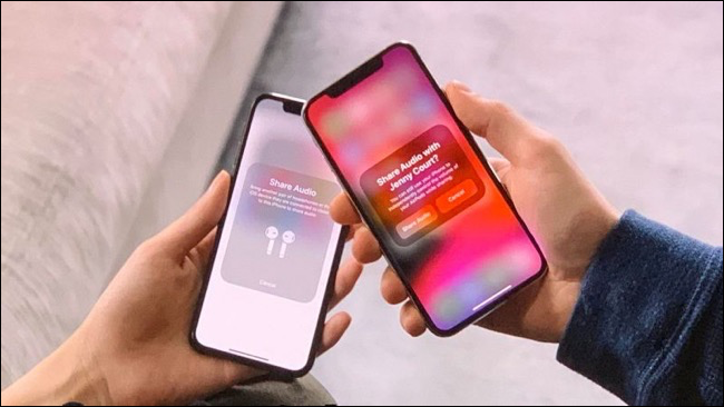 Pop-up de compartilhamento de áudio para AirPods no iOS 13