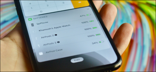 Verificando a bateria do AirPods no widget do iPhone e Apple Watch