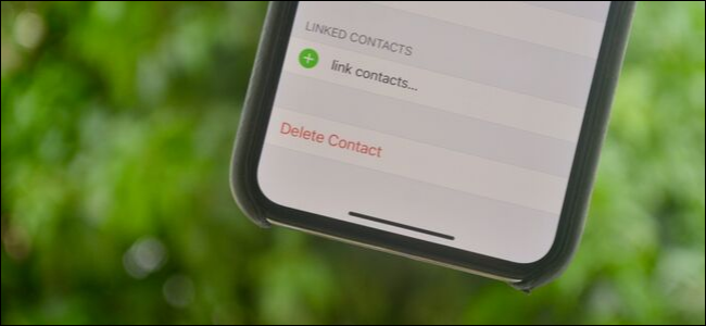 Botão Excluir contato mostrado na tela de edição para um contato