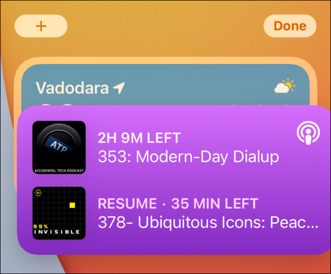 Arraste e solte o widget que deseja adicionar em cima de outro.