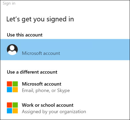 Escolha as opções de login do Edge para vincular seu perfil do Edge a uma conta da Microsoft