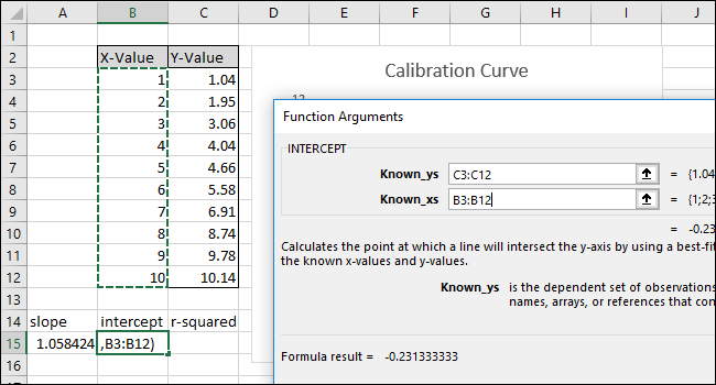 Selecione ou digite nas células da coluna X-Value