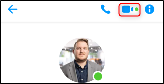 Botão de chat de vídeo do Facebook Messenger