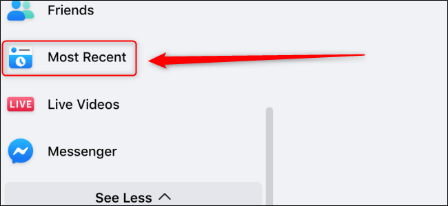 Facebook mais recente