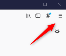 Clique no menu de hambúrguer no Firefox.