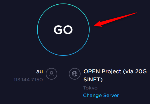 Botão Go no site speedtest
